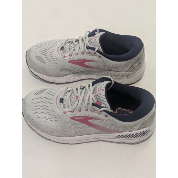 Women Brooks Addiction 15 Mens 11 2E Extra Wide Gray Pink Running Shoes